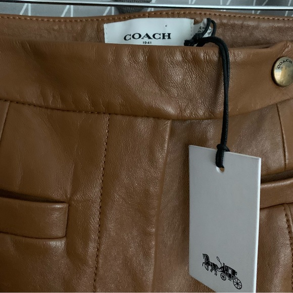 Coach Leather Pants Size 2 - Picture 6 of 6